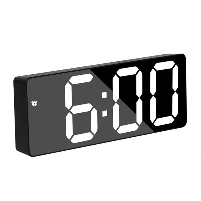 LED Digital Alarm Clock with Mirror Acrylic Face