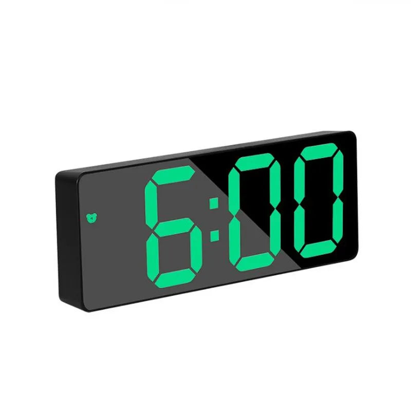 LED Digital Alarm Clock with Mirror Acrylic Face