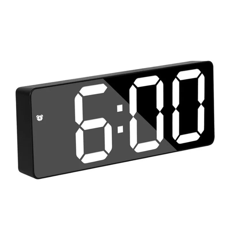 LED Digital Alarm Clock with Mirror Acrylic Face