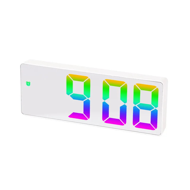 LED Digital Alarm Clock with Mirror Acrylic Face