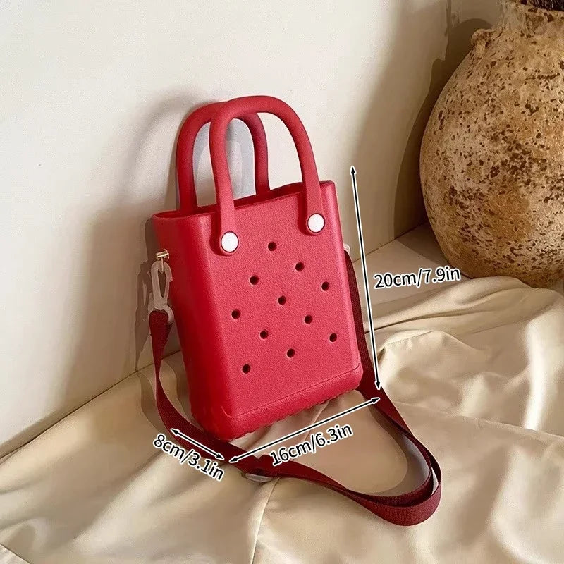 EVA Beach Tote Bag Waterproof Summer Travel Shoulder Handbags Fashion Beach Tote Bags Shopping Storage Basket Picnic Baskets