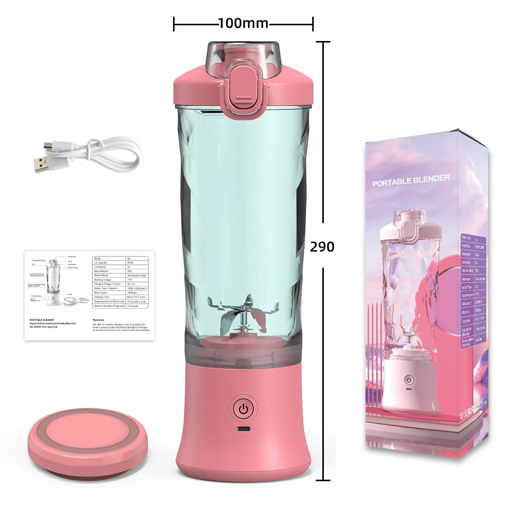 Portable Rechargeable Blender – 600ml
