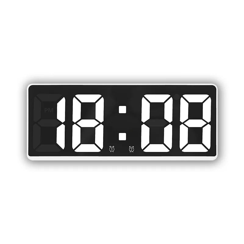 LED Digital Alarm Clock with Mirror Acrylic Face