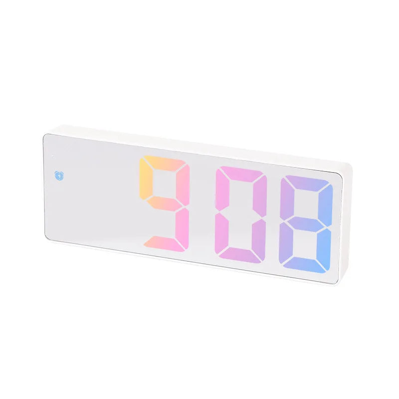 LED Digital Alarm Clock with Mirror Acrylic Face
