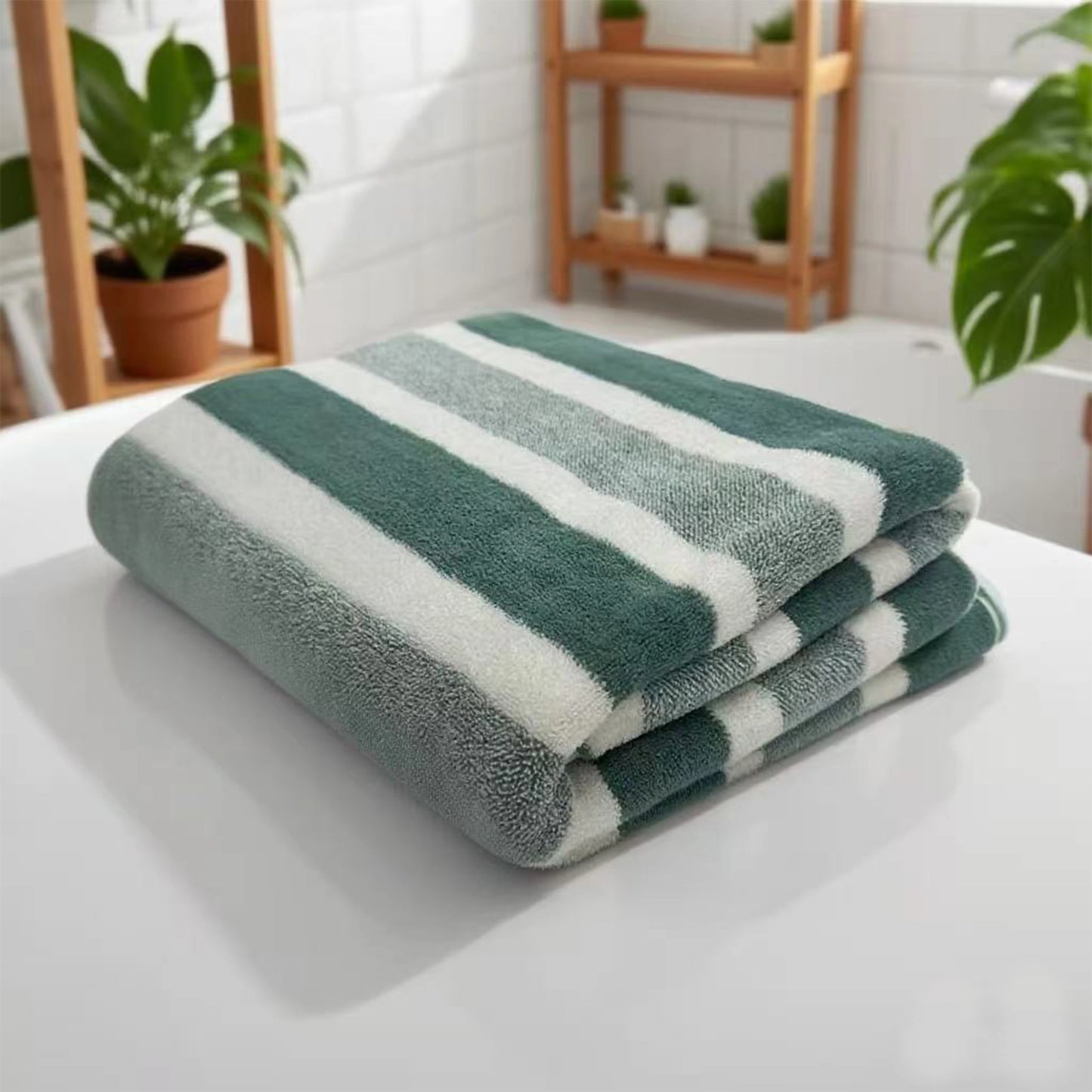Striped Bath Towel – Quick Dry & High Absorption
