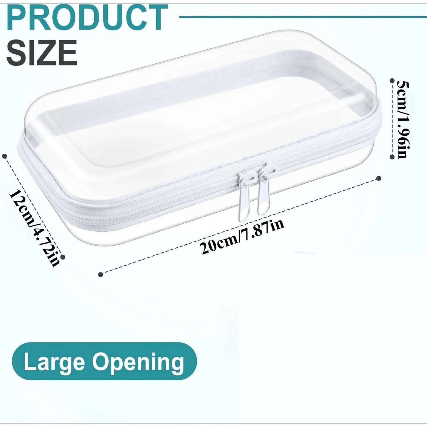 Transparent Zipper Bags Set Reusable Clear Pouch Organizer for Cosmetics Stationery Small Items Tools Storage
