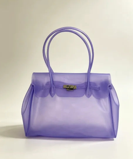 Summer Jelly Bags Trendy Dopamine Fashion Tote Underarm Handbag Women Candy Color PVC Waterproof Transparent Tote Bag In Stock