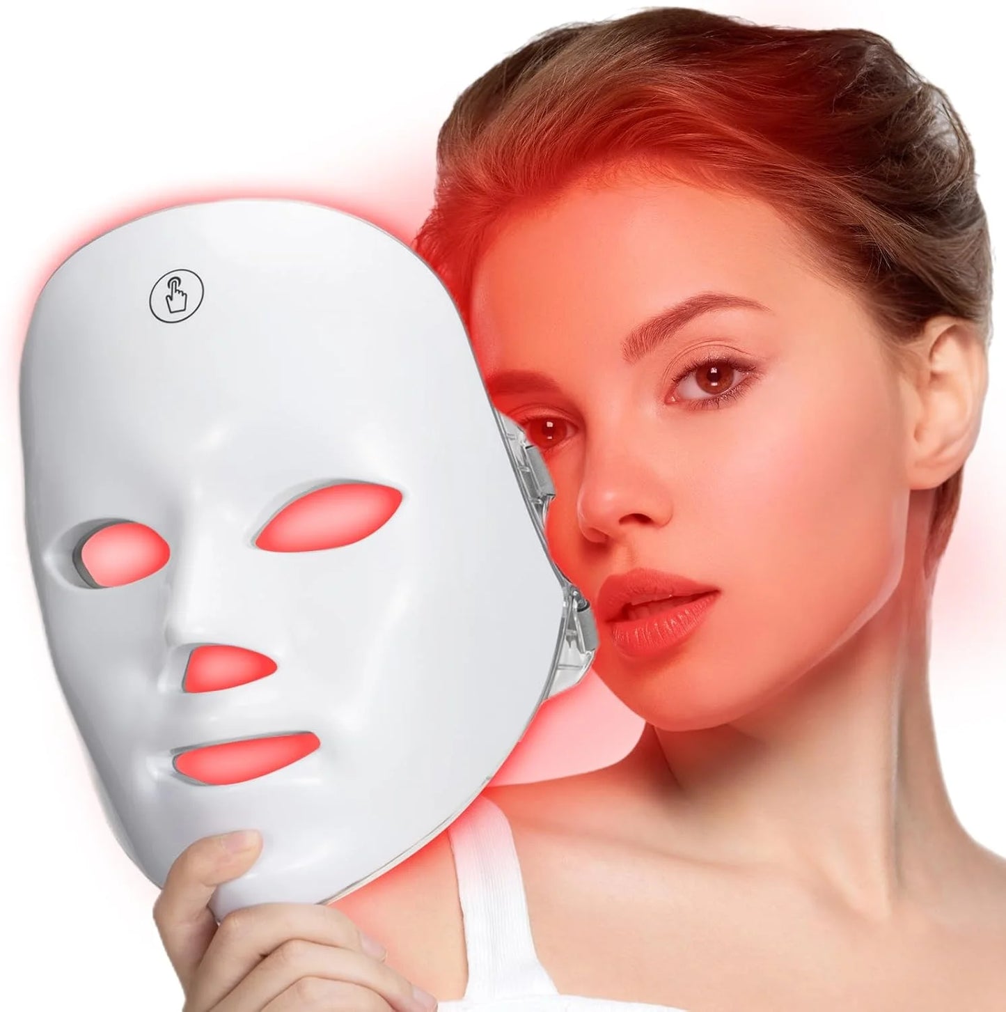 Rechargeable Facial LED Mask 7 Colors LED Photon Therapy Beauty Mask Skin Rejuvenation Home Face Lifting Whitening Beauty Device