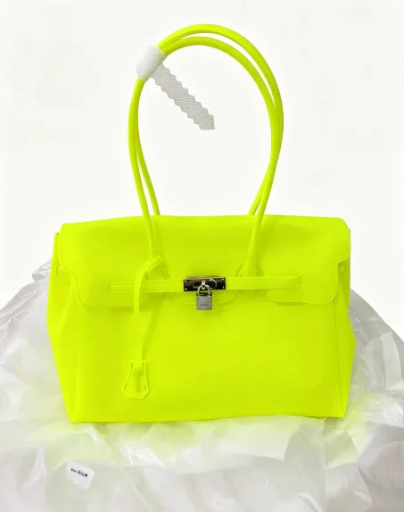 Summer Jelly Bags Trendy Dopamine Fashion Tote Underarm Handbag Women Candy Color PVC Waterproof Transparent Tote Bag In Stock