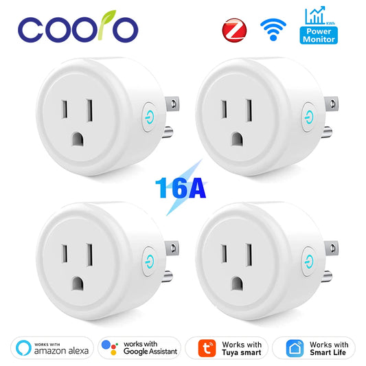 Tuya 16A Smart Plug – WiFi & Zigbee with Power Monitoring