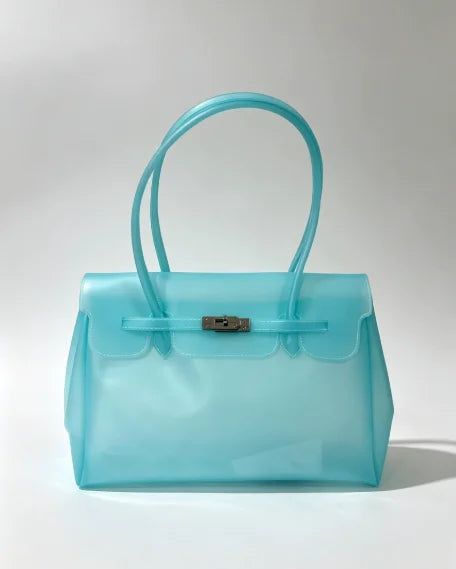 Summer Jelly Bags Trendy Dopamine Fashion Tote Underarm Handbag Women Candy Color PVC Waterproof Transparent Tote Bag In Stock