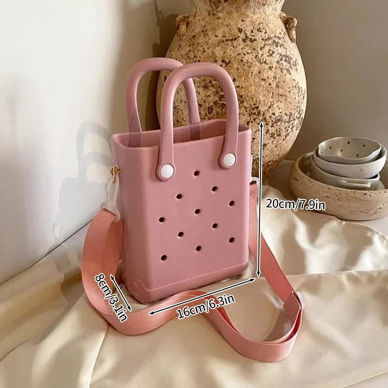 EVA Beach Tote Bag Waterproof Summer Travel Shoulder Handbags Fashion Beach Tote Bags Shopping Storage Basket Picnic Baskets