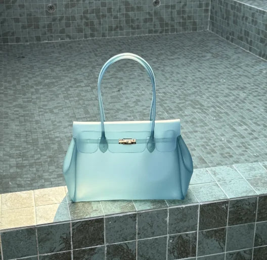 Summer Jelly Bags Trendy Dopamine Fashion Tote Underarm Handbag Women Candy Color PVC Waterproof Transparent Tote Bag In Stock