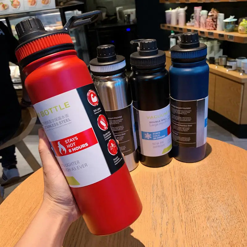 Camping Sports Steel Water Bottle 25oz 750ml Double Wall Sports Water Bottle Flask Big Mouth