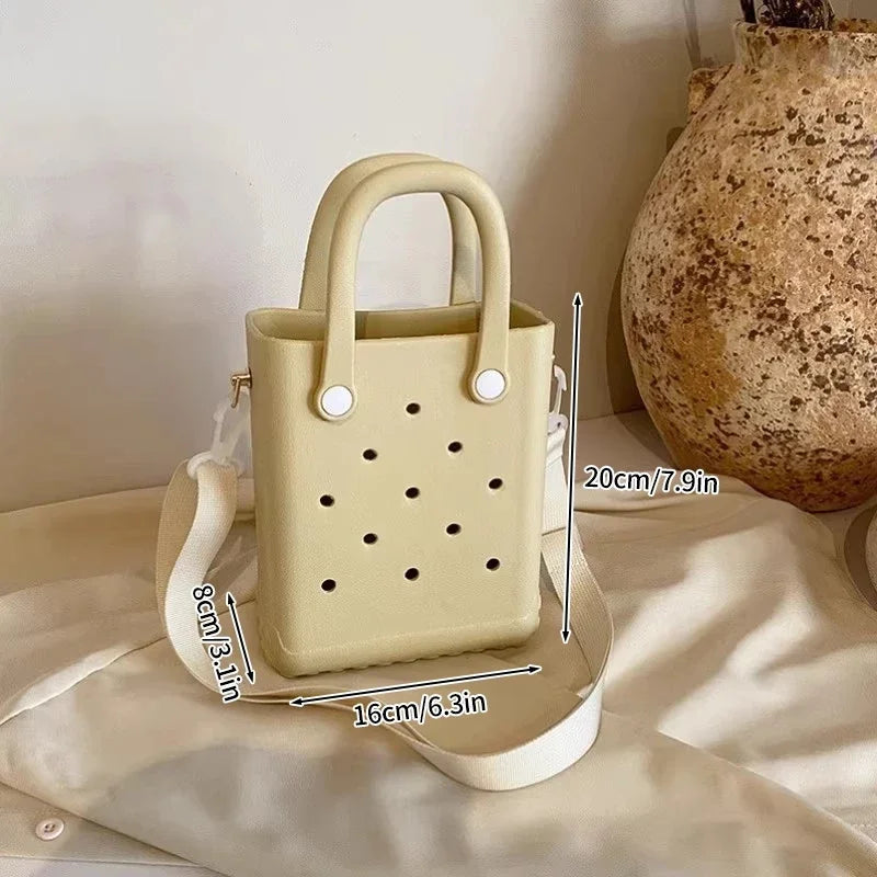 EVA Beach Tote Bag Waterproof Summer Travel Shoulder Handbags Fashion Beach Tote Bags Shopping Storage Basket Picnic Baskets