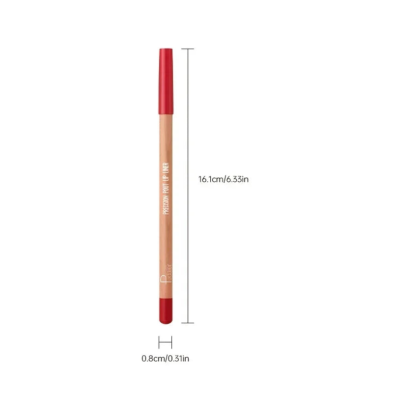 Nude Matte Lip Liner, Waterproof Long Lasting High Pigment Lip Pencil, Smooth Precise Lip Makeup Gift for Women