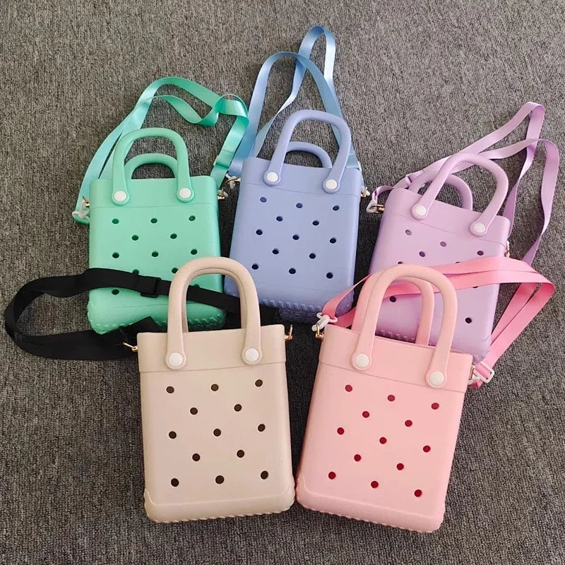 EVA Beach Tote Bag Waterproof Summer Travel Shoulder Handbags Fashion Beach Tote Bags Shopping Storage Basket Picnic Baskets