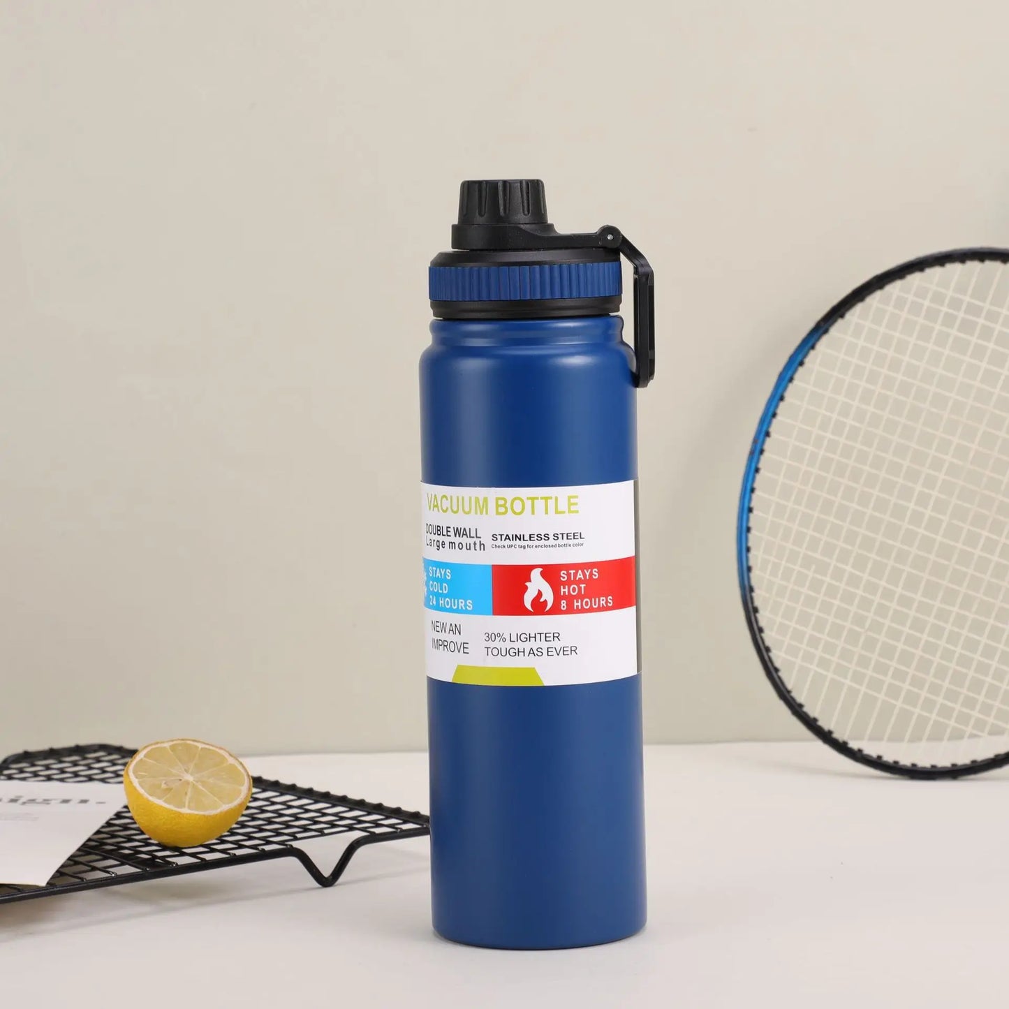 Camping Sports Steel Water Bottle 25oz 750ml Double Wall Sports Water Bottle Flask Big Mouth