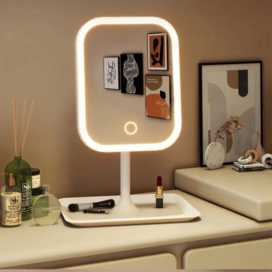 LED Vanity Mirror – Dimmable Rechargeable with Touch Control