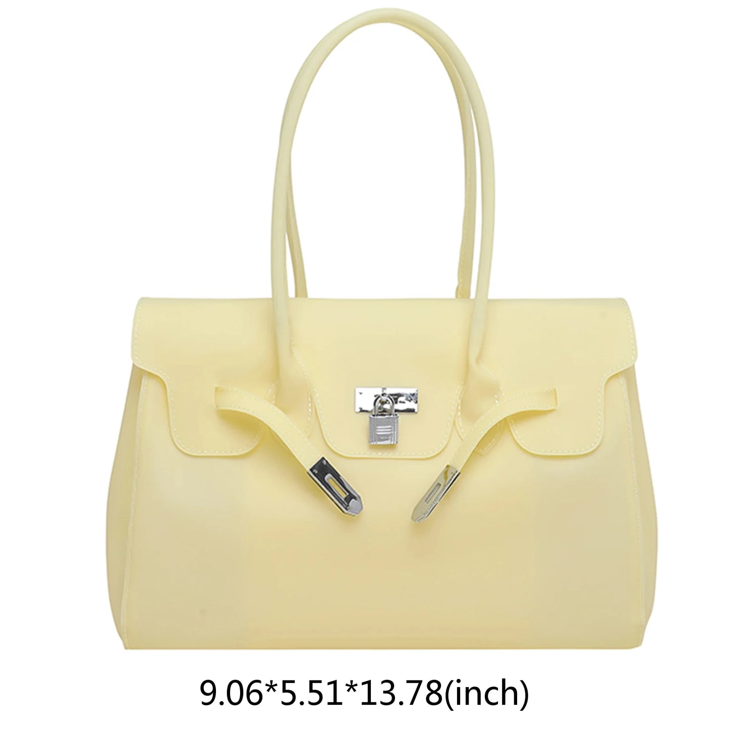 Korean PVC Waterproof Beach Shoulder Bag 2026 Summer Y2K Candy Color Jelly Bags Trendy Dopamine Fashion Tote Underarm Handbag