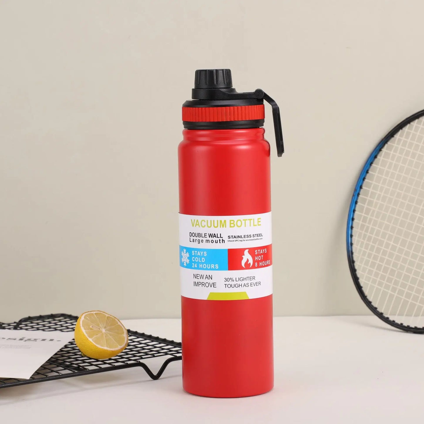 Camping Sports Steel Water Bottle 25oz 750ml Double Wall Sports Water Bottle Flask Big Mouth