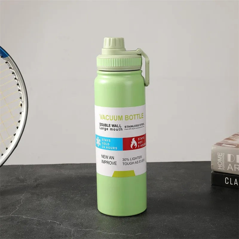 Camping Sports Steel Water Bottle 25oz 750ml Double Wall Sports Water Bottle Flask Big Mouth