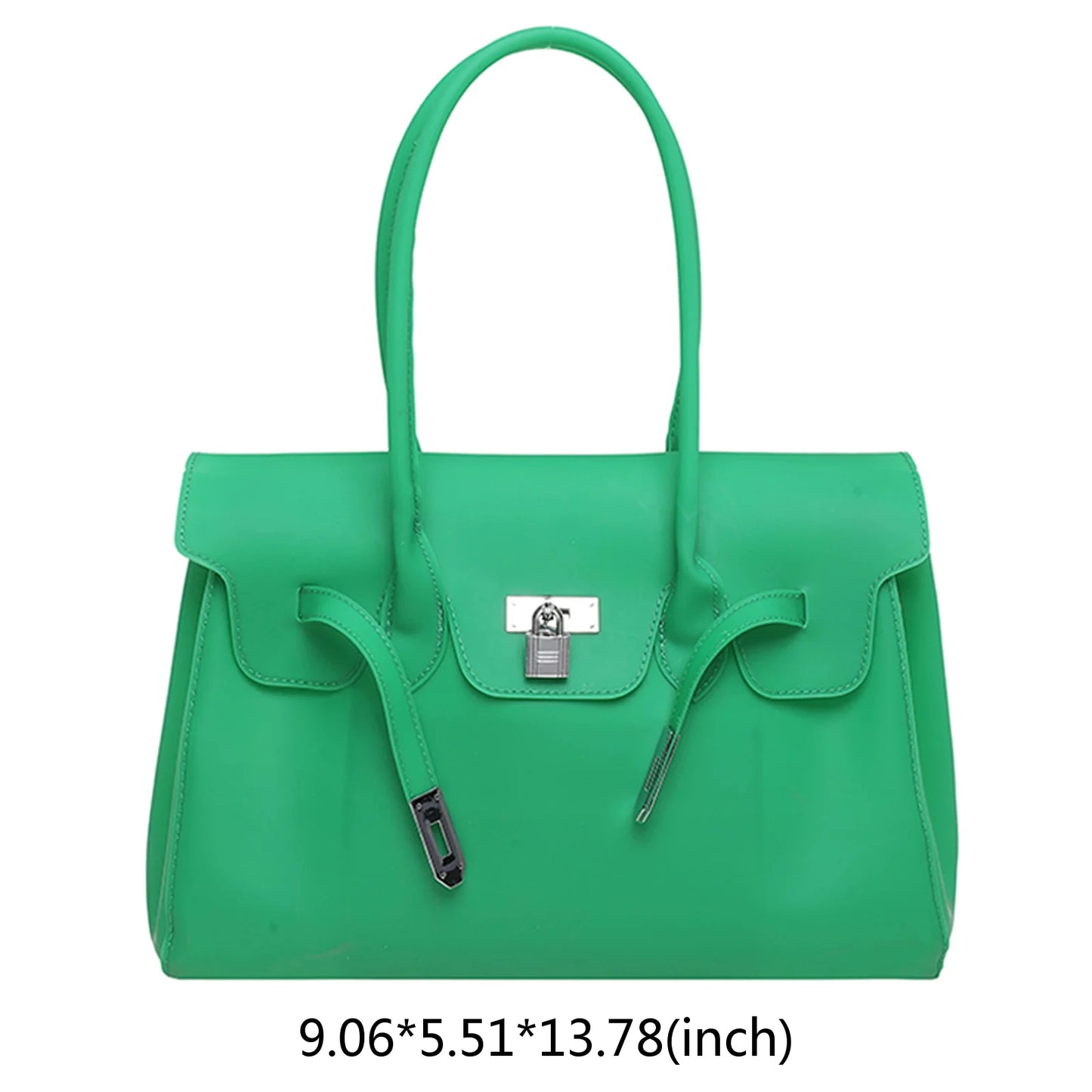 Korean PVC Waterproof Beach Shoulder Bag 2026 Summer Y2K Candy Color Jelly Bags Trendy Dopamine Fashion Tote Underarm Handbag
