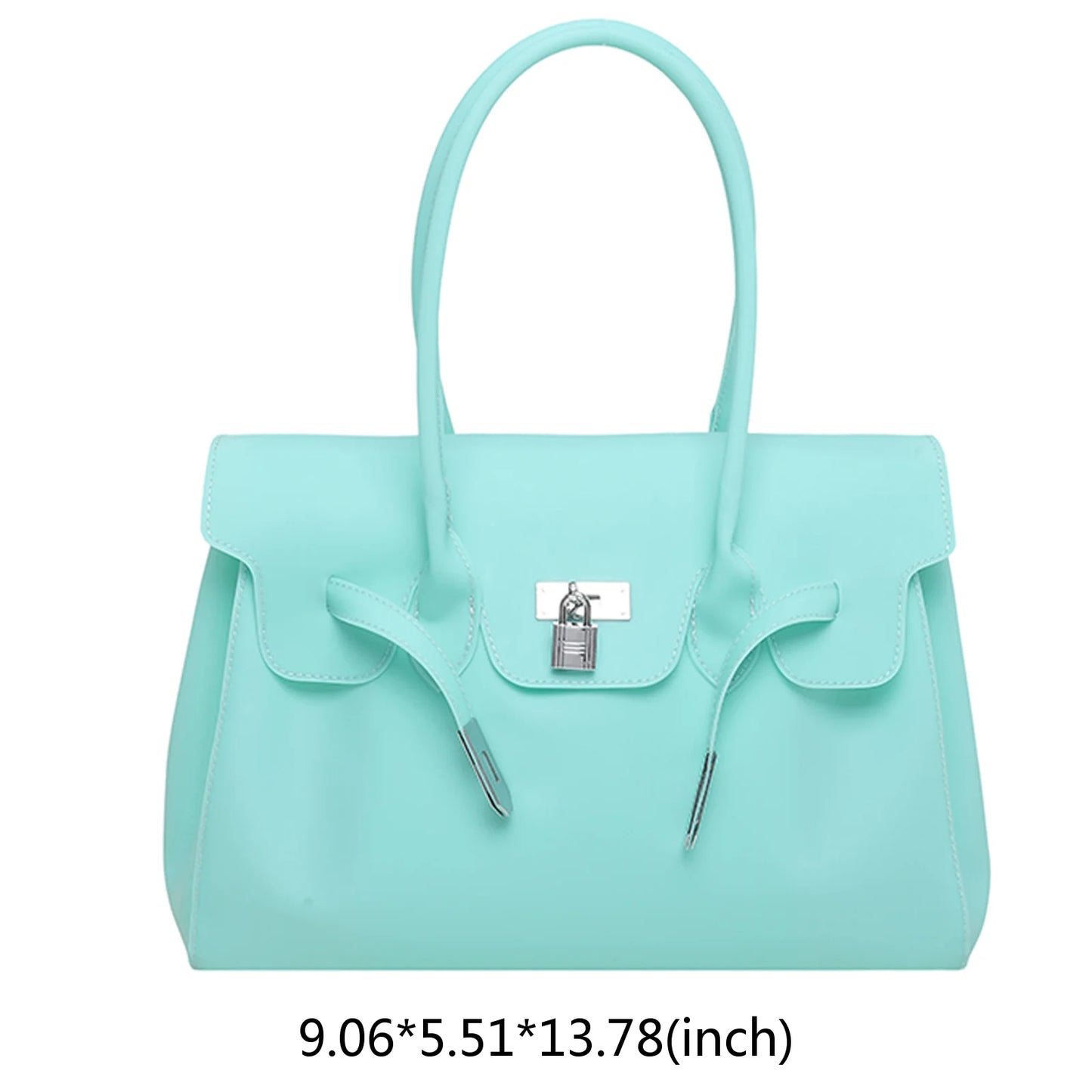 Korean PVC Waterproof Beach Shoulder Bag 2026 Summer Y2K Candy Color Jelly Bags Trendy Dopamine Fashion Tote Underarm Handbag