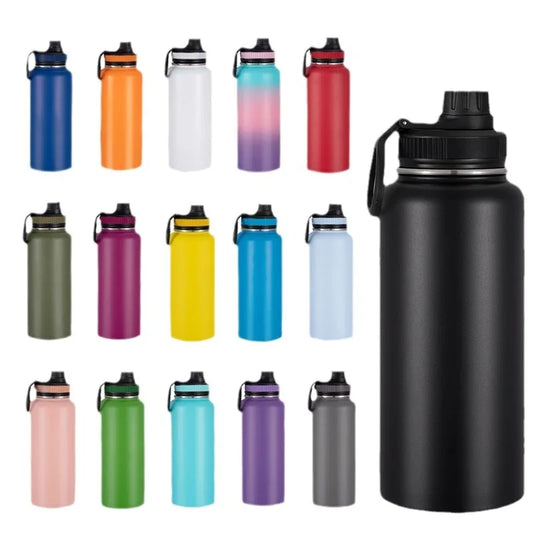 Camping Sports Steel Water Bottle 25oz 750ml Double Wall Sports Water Bottle Flask Big Mouth