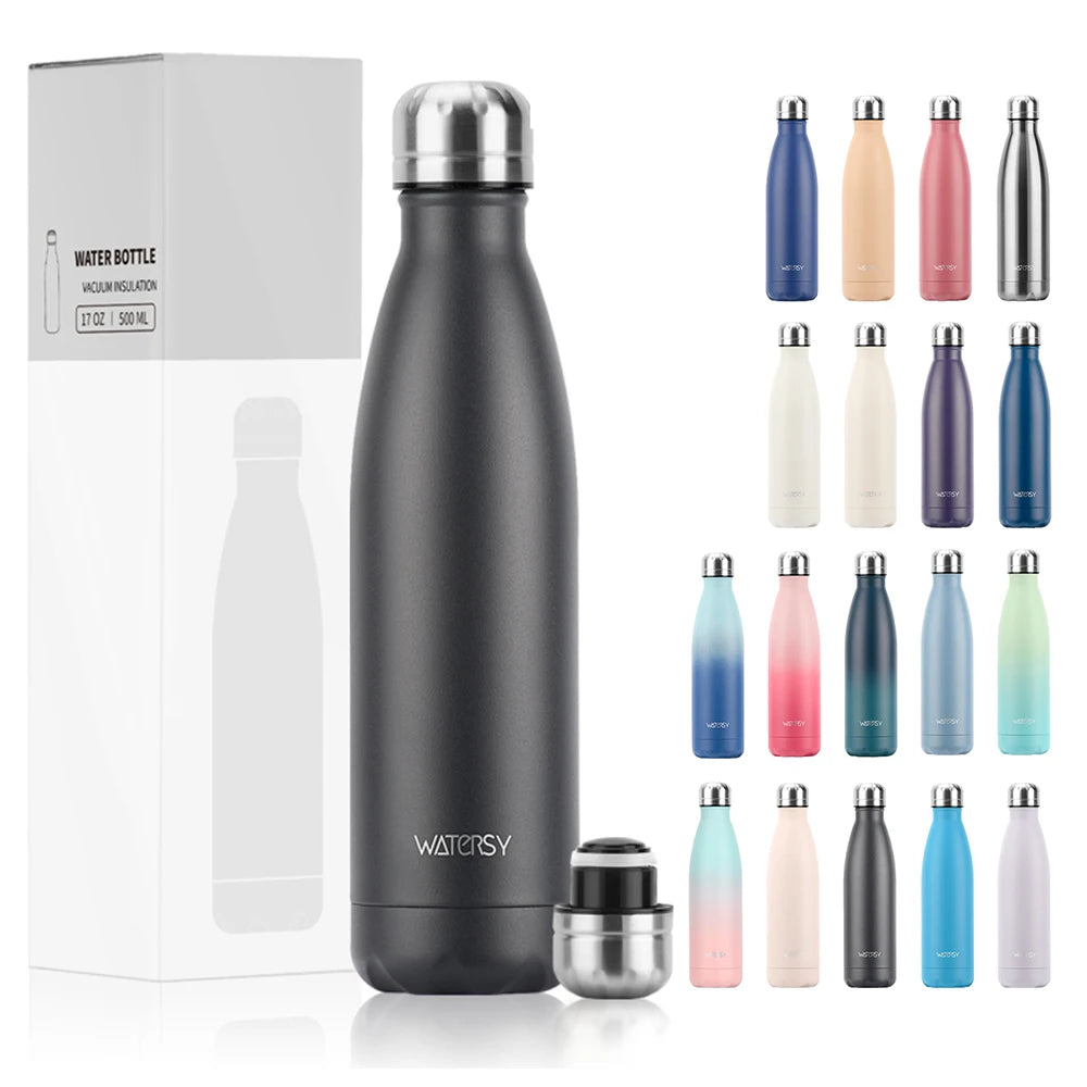 WATERSY 500ml Insulated Stainless Steel Water Bottle