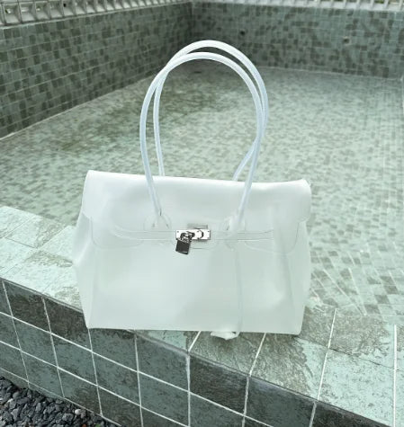 Summer Jelly Bags Trendy Dopamine Fashion Tote Underarm Handbag Women Candy Color PVC Waterproof Transparent Tote Bag In Stock