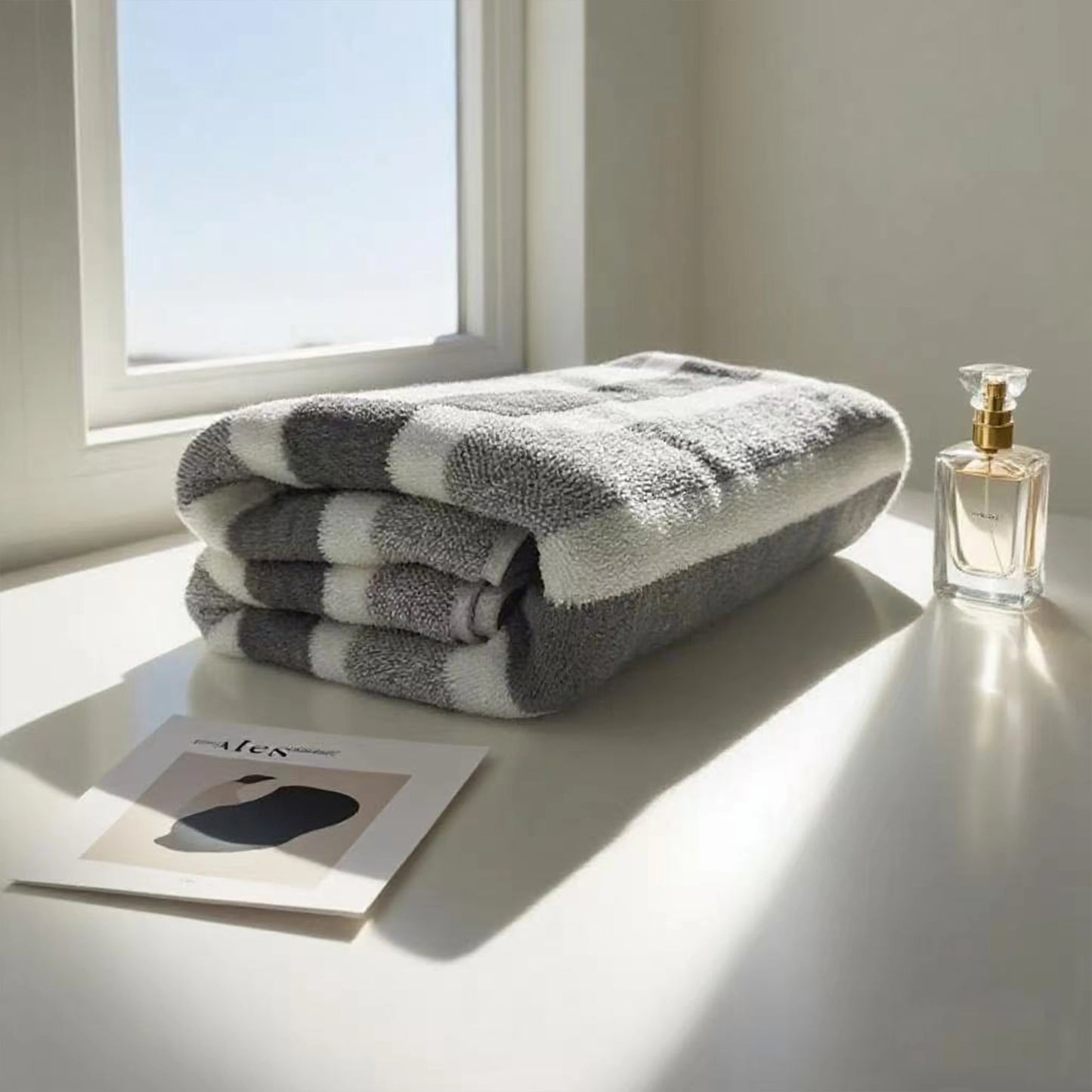 Striped Bath Towel – Quick Dry & High Absorption