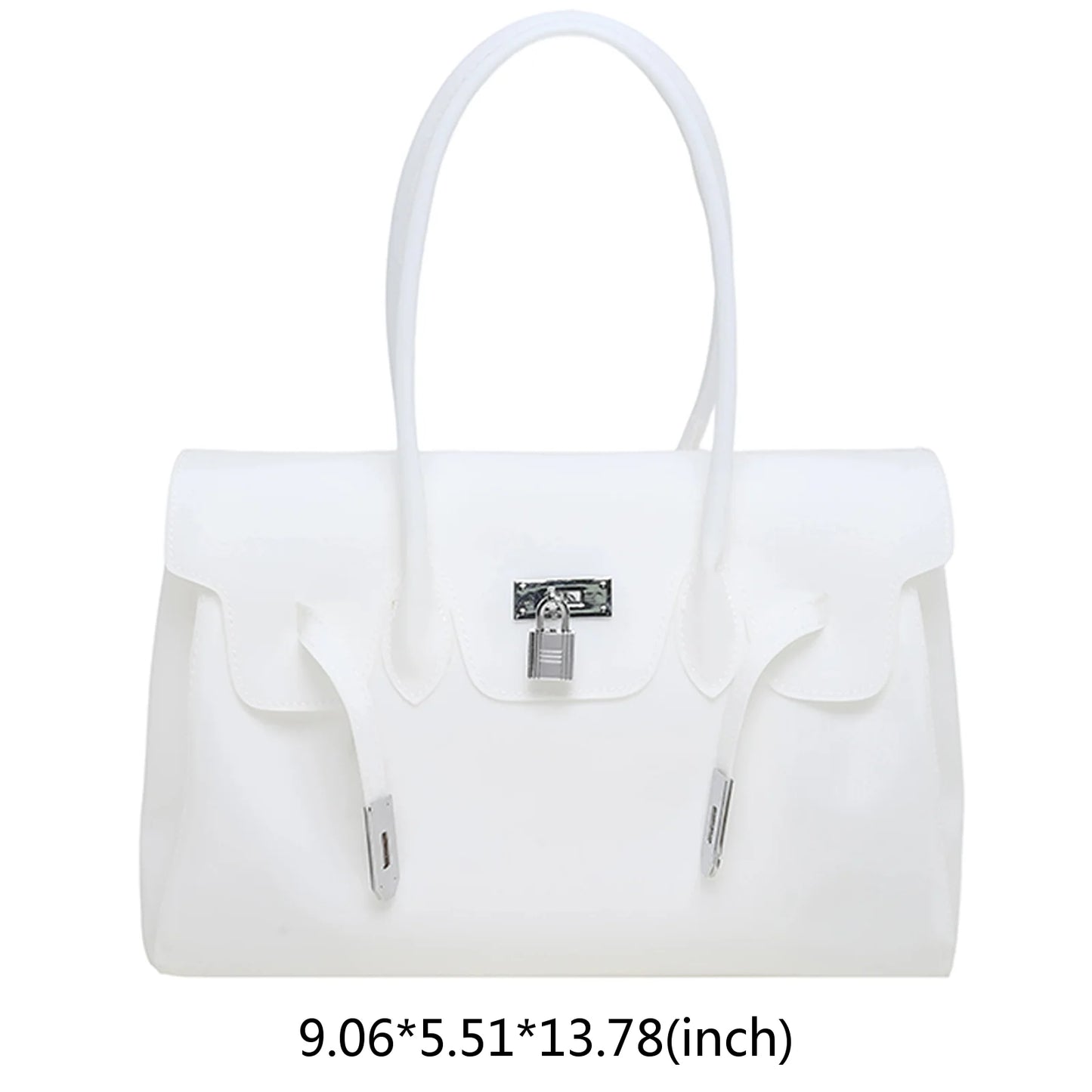 Y2K Transparent PVC Jelly Shoulder Bag – Candy Color Tote