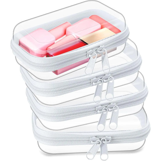 Transparent Zipper Bags Set Reusable Clear Pouch Organizer for Cosmetics Stationery Small Items Tools Storage