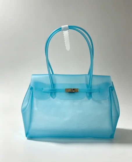 Summer Jelly Bags Trendy Dopamine Fashion Tote Underarm Handbag Women Candy Color PVC Waterproof Transparent Tote Bag In Stock