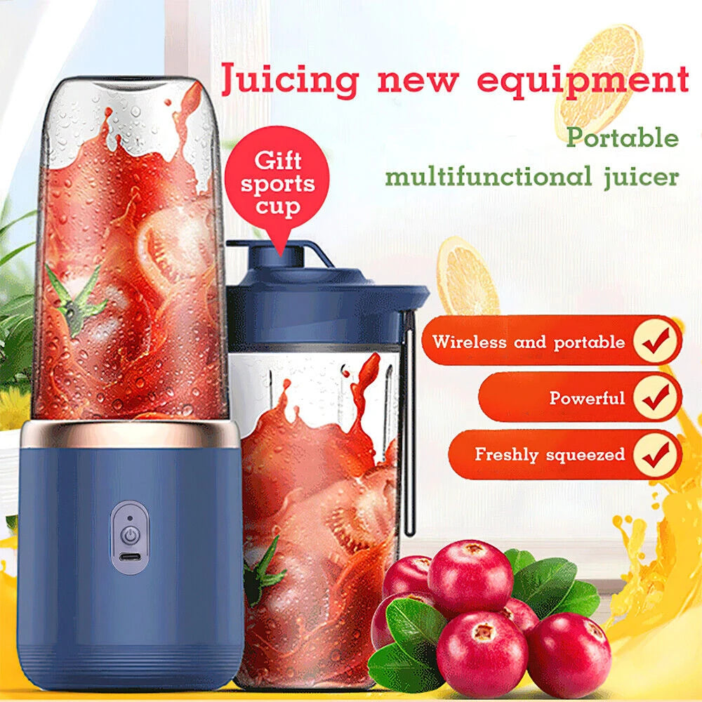 Portable Mini Blender – 400ml USB Rechargeable