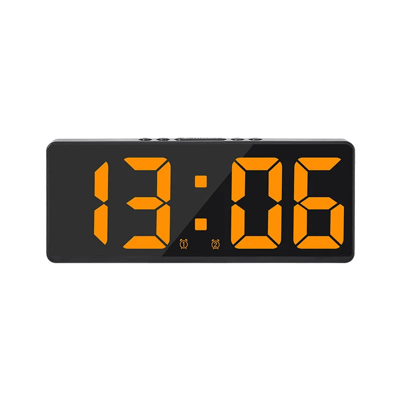 LED Digital Alarm Clock with Mirror Acrylic Face