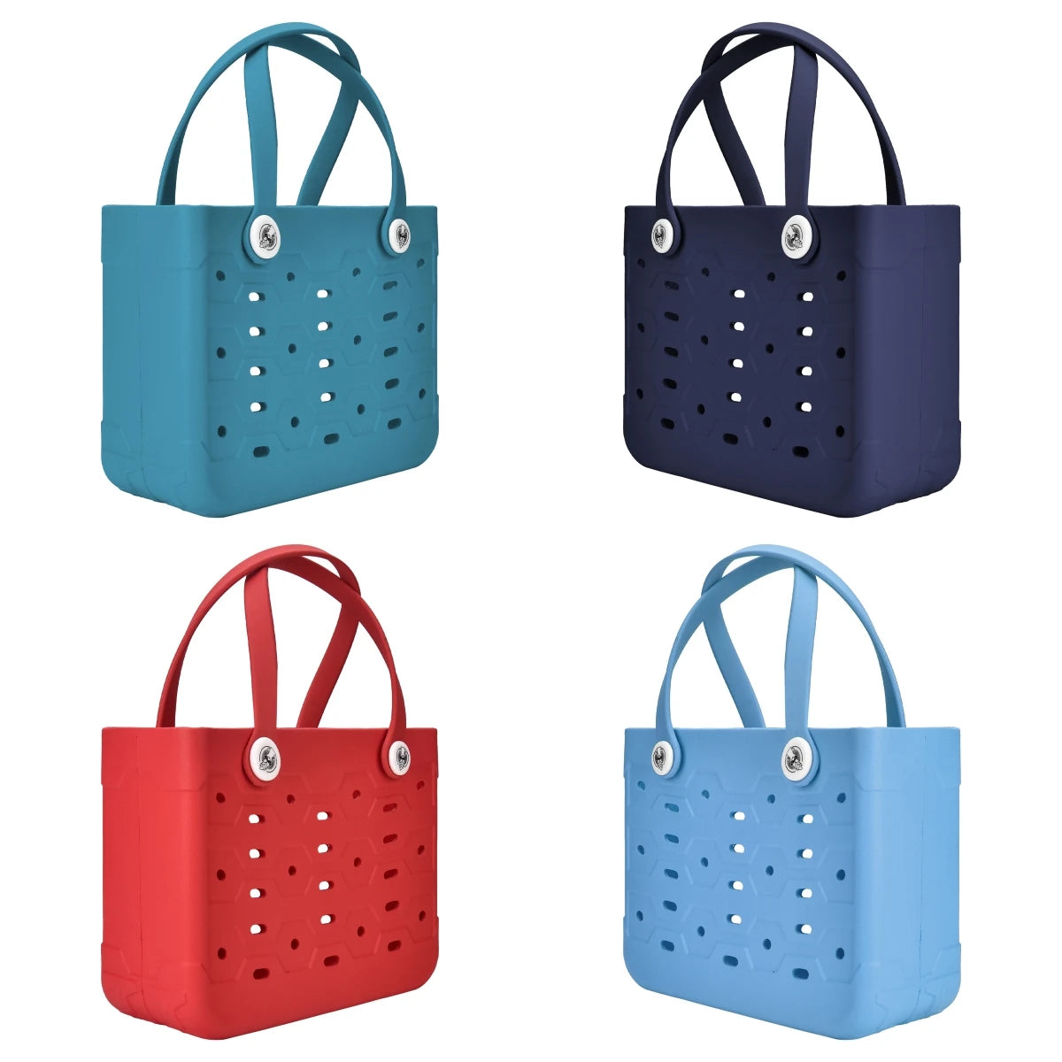 Beach Bag Fashion EVA Waterproof Rubber Picnic Storage Basket Travel Shopping Handbag Women Shoulder Solid Color Tote Bag