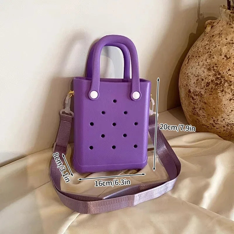 EVA Beach Tote Bag Waterproof Summer Travel Shoulder Handbags Fashion Beach Tote Bags Shopping Storage Basket Picnic Baskets