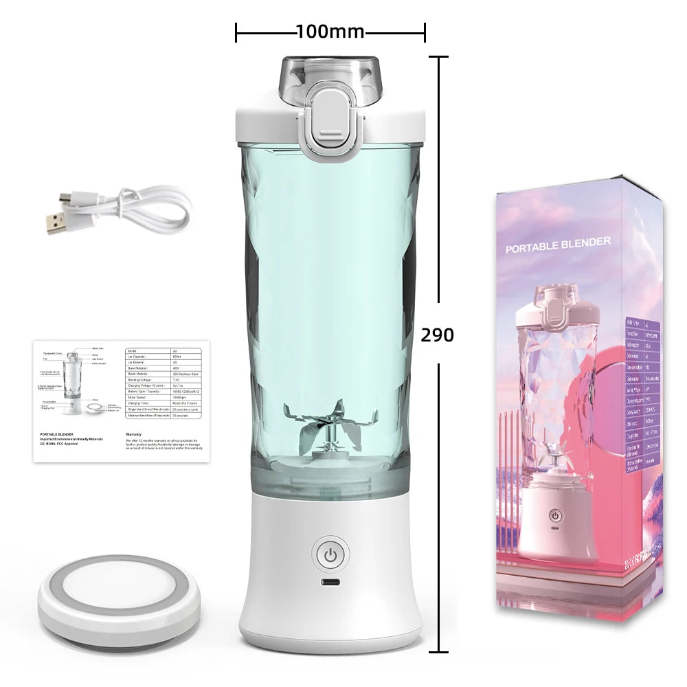 Portable Rechargeable Blender – 600ml