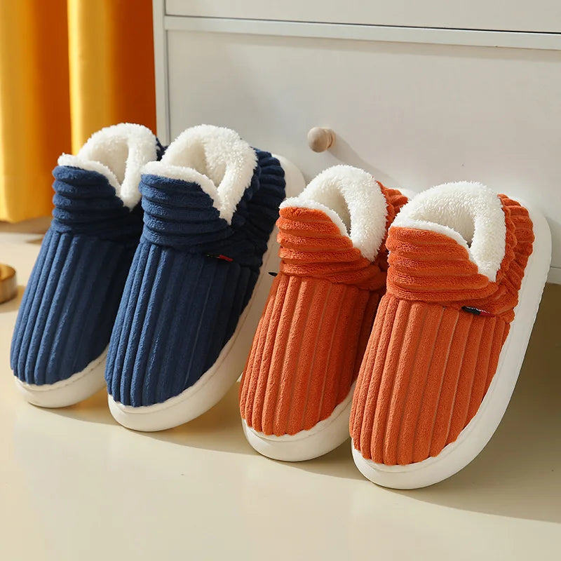Evshine Women's Fur Slippers – Soft Sole Winter House Shoes
