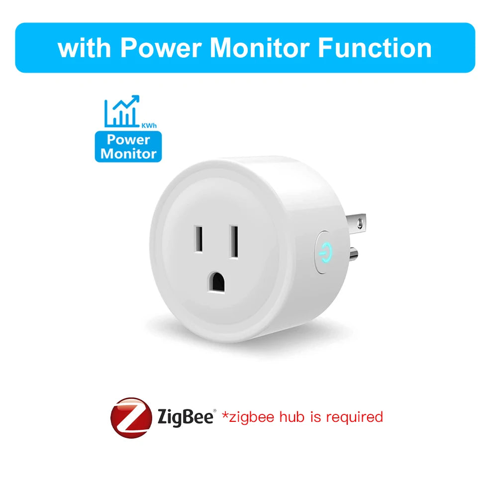 Tuya 16A Smart Plug – WiFi & Zigbee with Power Monitoring